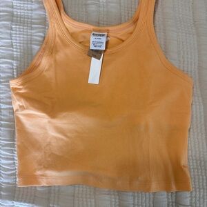 NWT Pink Victoria secret Orange Ribbed lightly lined Tank Top size medium